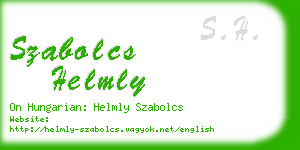 szabolcs helmly business card